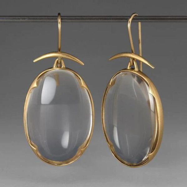 Vintage-ohrringe aus kristall und gold