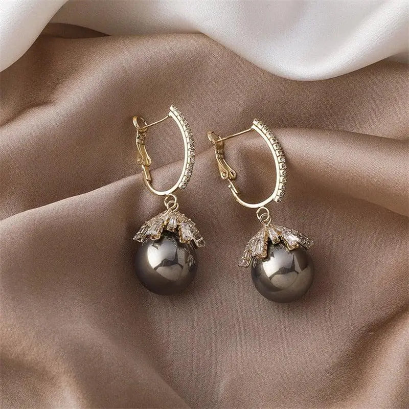 Malia Pearl Earrings Unique Joyas
