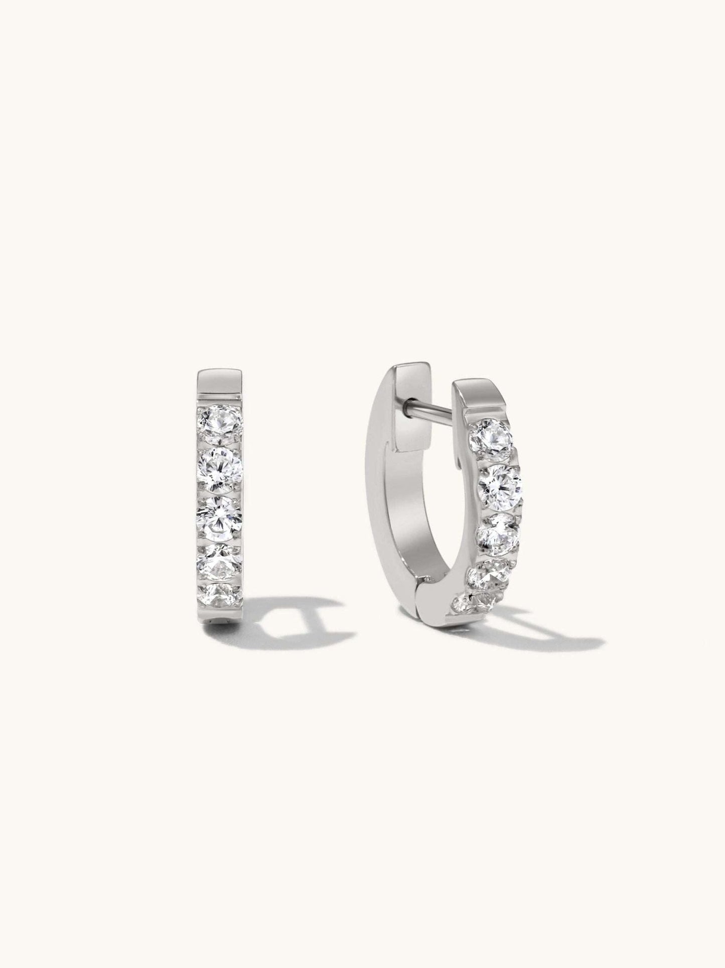 Funkelnde Glamour - Hoops mit Zirkonia 10mm Gold & Silber - Dorose | Wasserfester Schmuck, 18K vergoldet