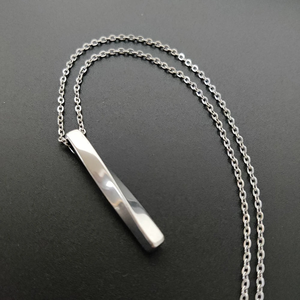 Aiden - Rechteckige Einzigartige Stahl-Halskette