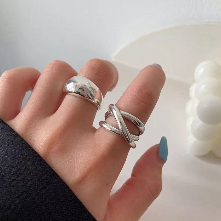 Nimpha - Regentropfen Design Kreuz Ring