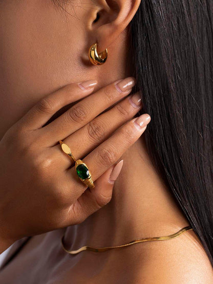 Bullet ohrringe klassik gold & silber