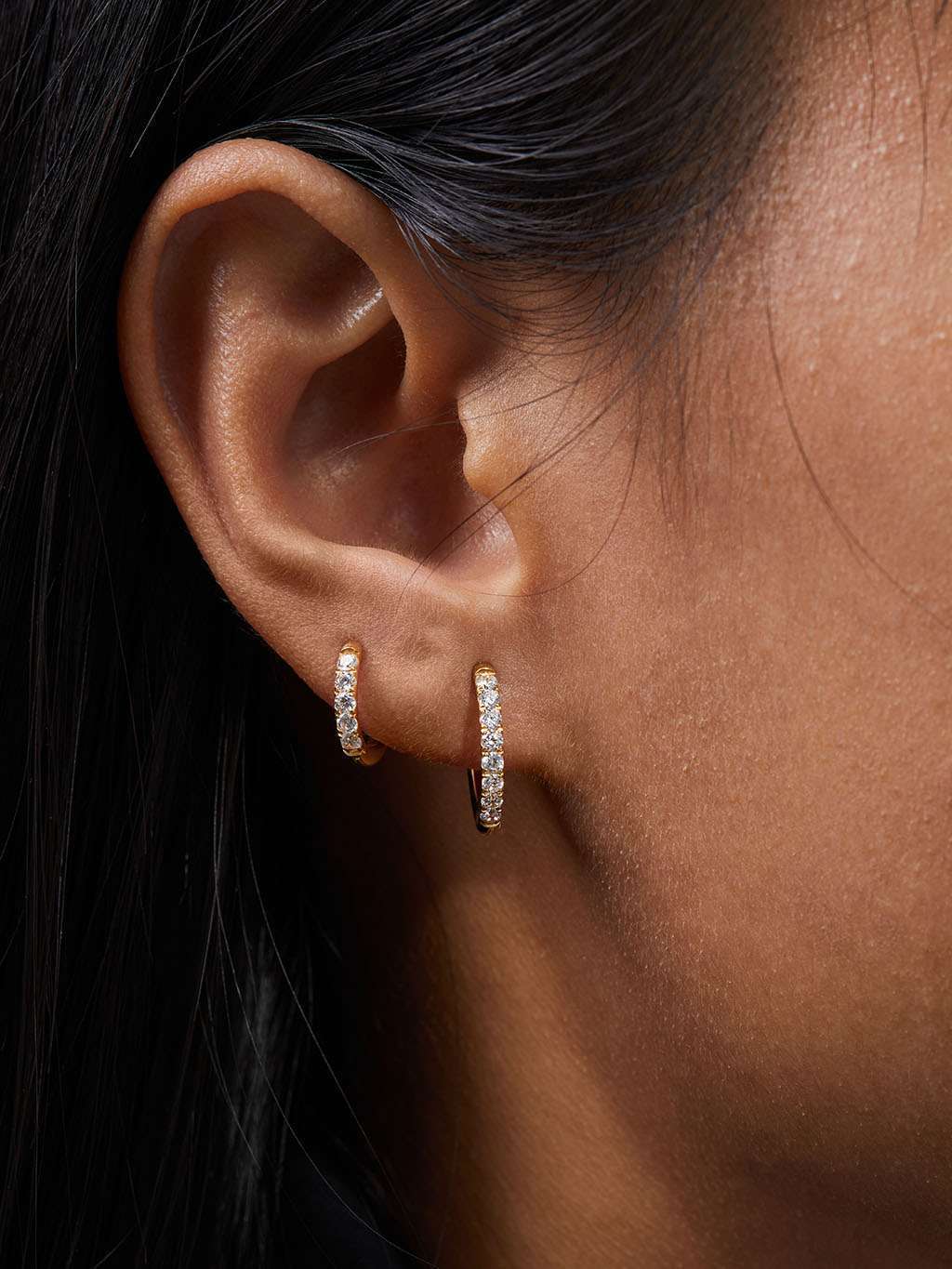 Dorose 18K-vergoldete Ohrringe aus nickelfreiem Edelstahl | Hypoallergener wasserdichter Schmuck für sensible Haut