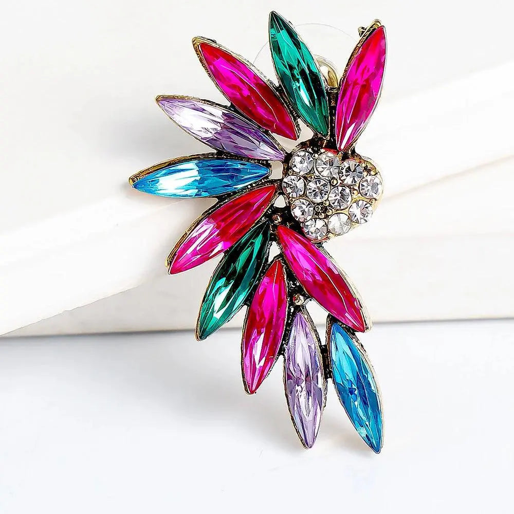 Heart Wing Earrings with Zirconias Unique Joyas