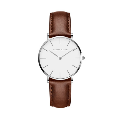 Vittoria - damenuhr mit lederarmband und rundem zifferblatt