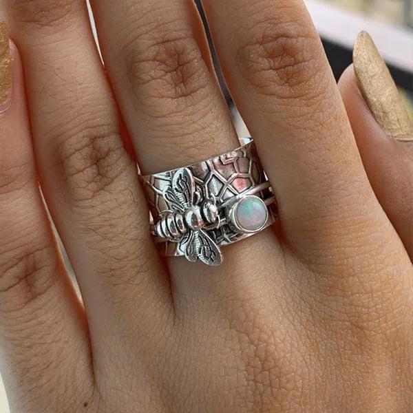 Bienen-edelstein-meditations-spinnerring