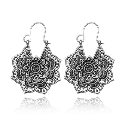Lotus Mandala Earrings Unique Joyas