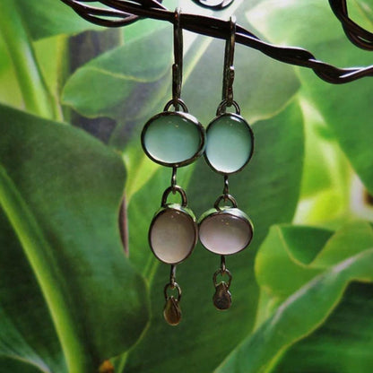 Boho silber kristall ohrringe