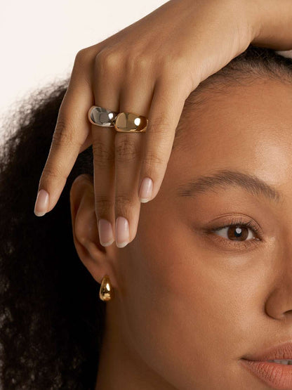 Bullet ohrringe klassik gold & silber