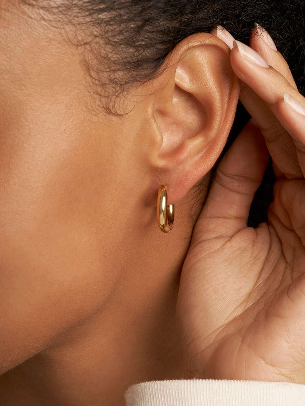 Dorose 18K-vergoldete Ohrringe aus nickelfreiem Edelstahl | Hypoallergener wasserdichter Schmuck für sensible Haut