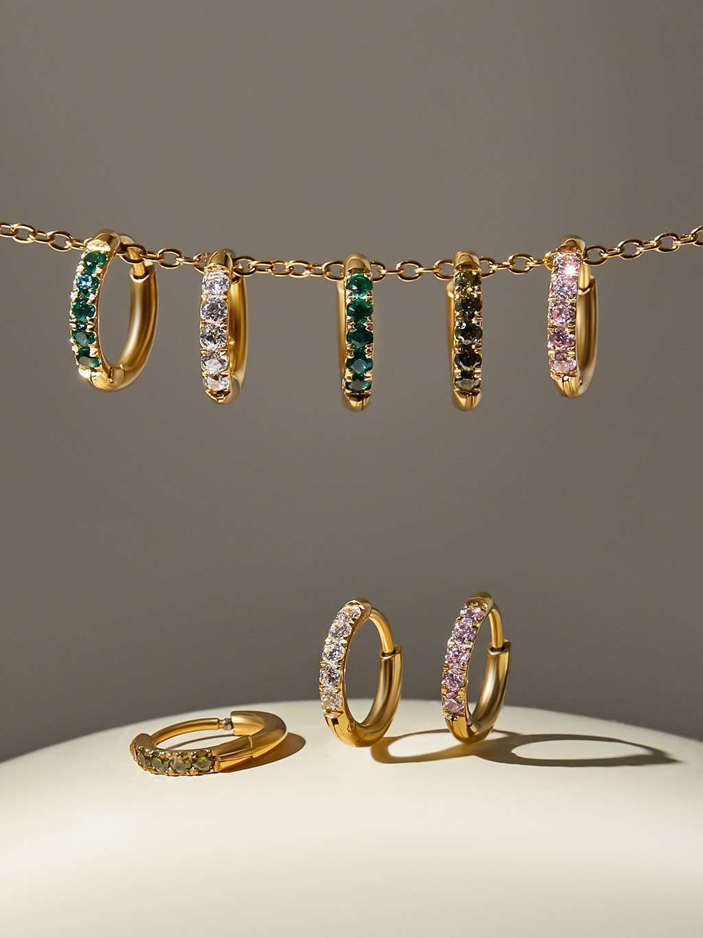 Dorose 18K-vergoldete Ohrringe aus nickelfreiem Edelstahl | wasserfest und hautverträglich für Beruf & Freizeit