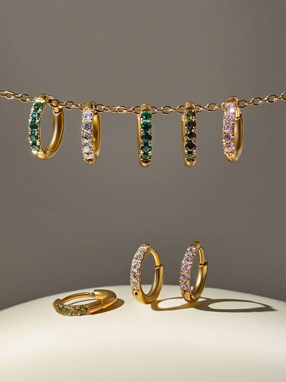 Dorose 18K-vergoldete Ohrringe aus nickelfreiem Edelstahl | wasserfest und hautverträglich für Beruf & Freizeit