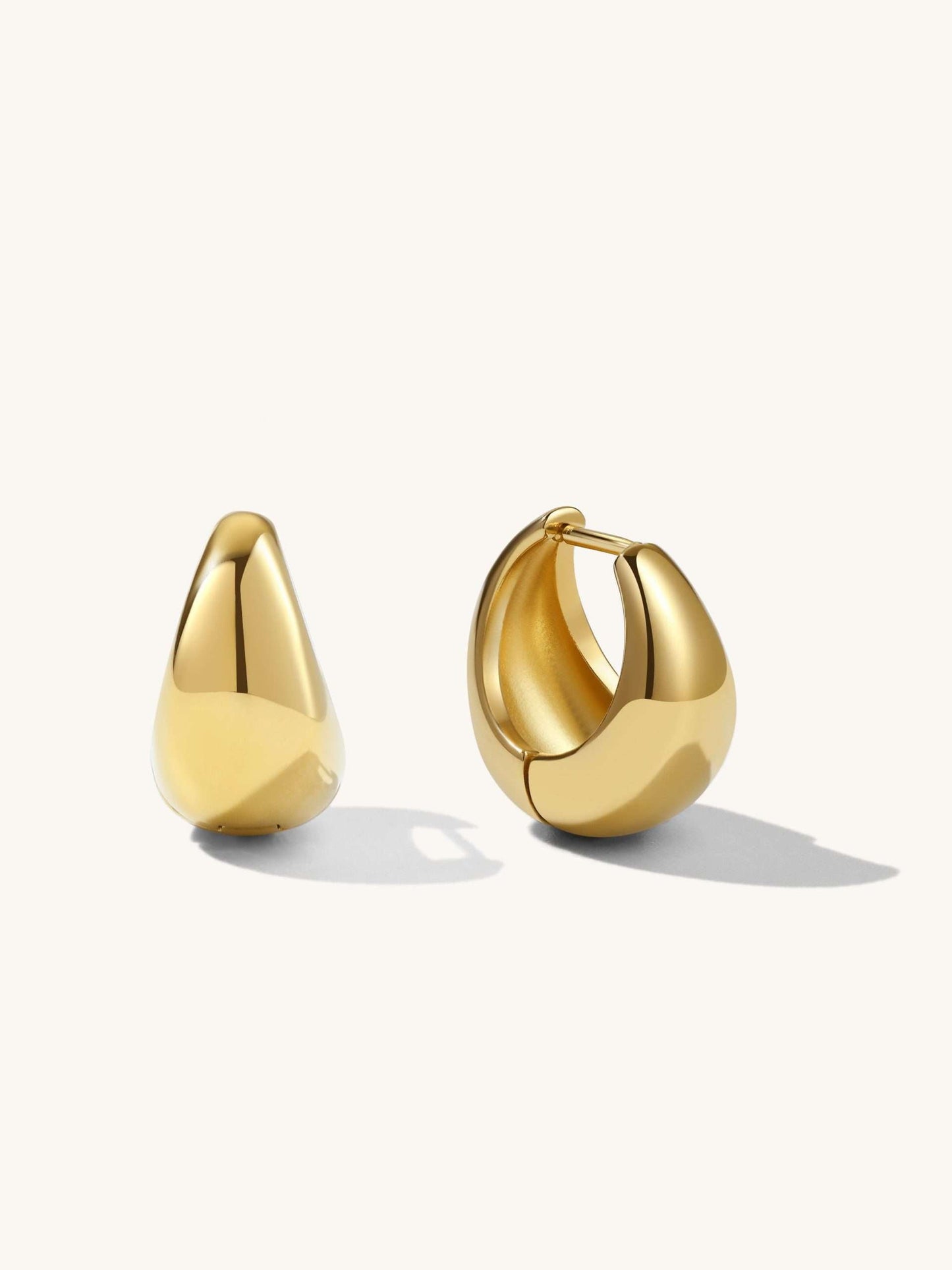 Dorose 18K-vergoldete Ohrringe aus nickelfreiem Edelstahl | Hypoallergener wasserdichter Schmuck für sensible Haut