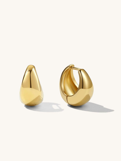 Dorose 18K-vergoldete Ohrringe aus nickelfreiem Edelstahl | Hypoallergener wasserdichter Schmuck für sensible Haut