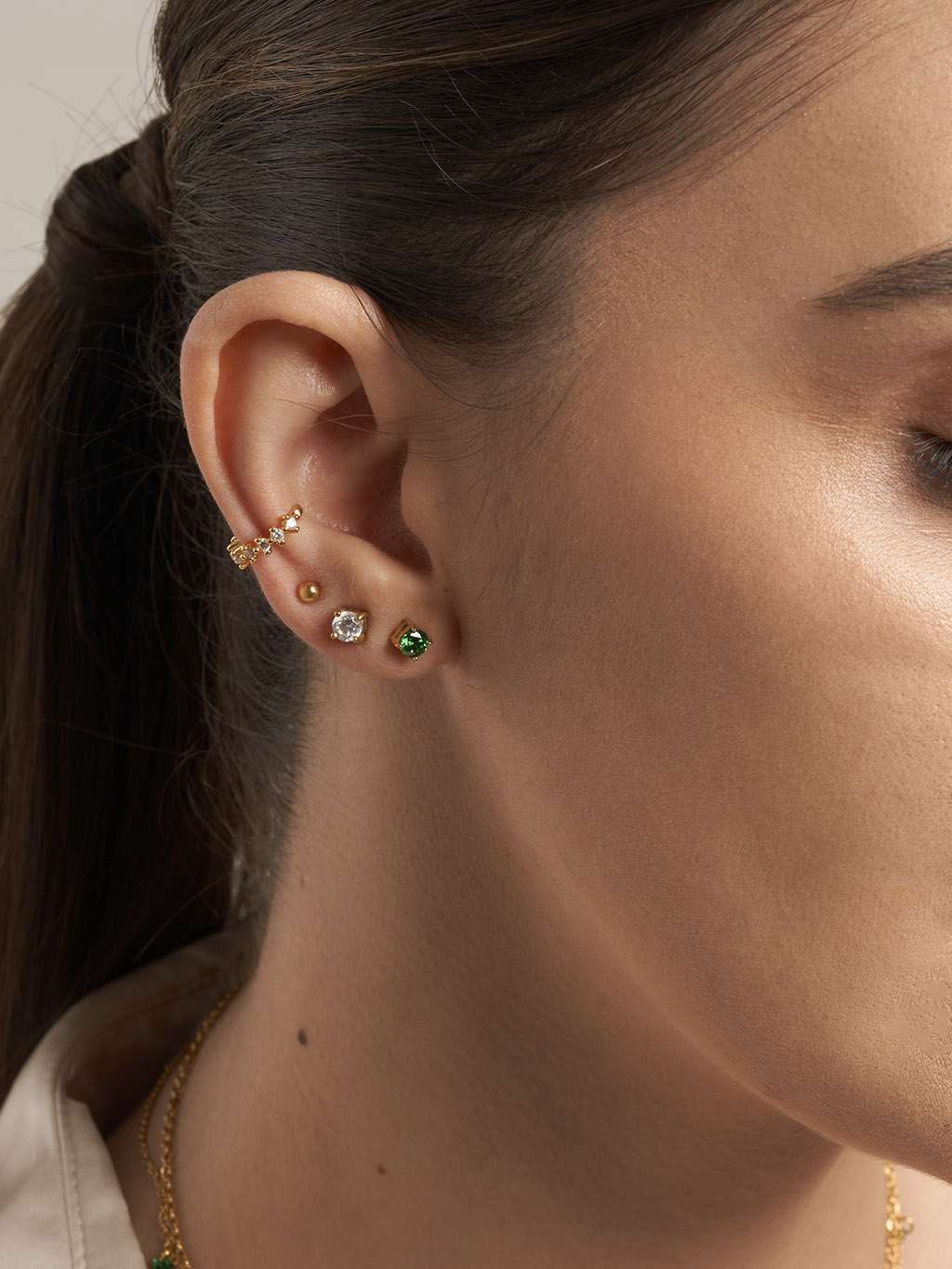 Hypoallergene 18K vergoldete Ohrringe - Wasserdichter Edelstahl-Stecker von Dorose