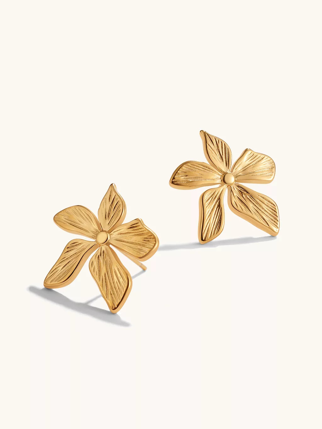 Dorose 18K-vergoldete Ohrringe aus nickelfreiem Edelstahl | wasserfest und hautverträglich für Beruf & Freizeit