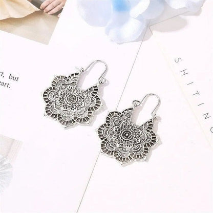 Lotus Mandala Earrings Unique Joyas