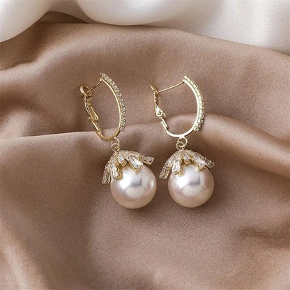 Malia Pearl Earrings Unique Joyas