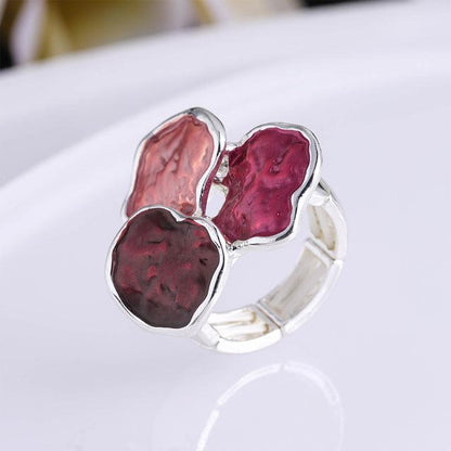 Klassischer kreis-emaille-ring