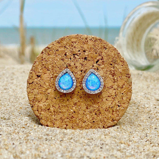 Opal und silber-ohrringe