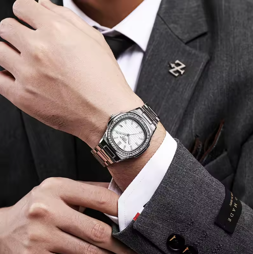 Edelstahl sport chronograph uhr