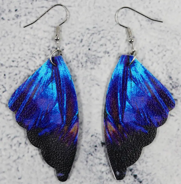 Boho schmetterlingsflügel dangle ohrringe