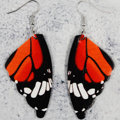 Boho schmetterlingsflügel dangle ohrringe