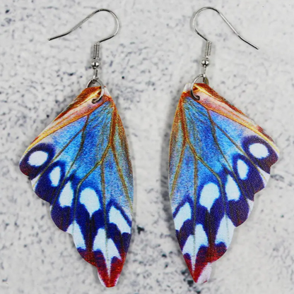 Boho schmetterlingsflügel dangle ohrringe