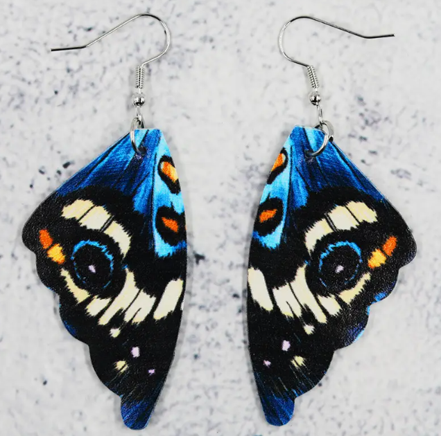 Boho schmetterlingsflügel dangle ohrringe