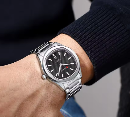 Einfache wasserdichte herrenuhr