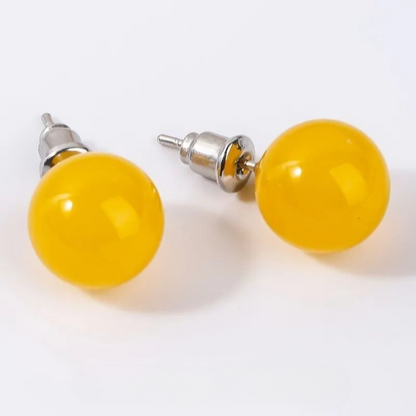 Alena - Runde Chic Perlenohrringe in Kreisform