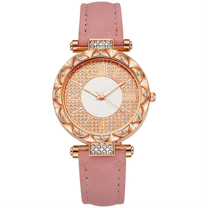 Bella - Wildlederuhr mit goldenem Zifferblatt