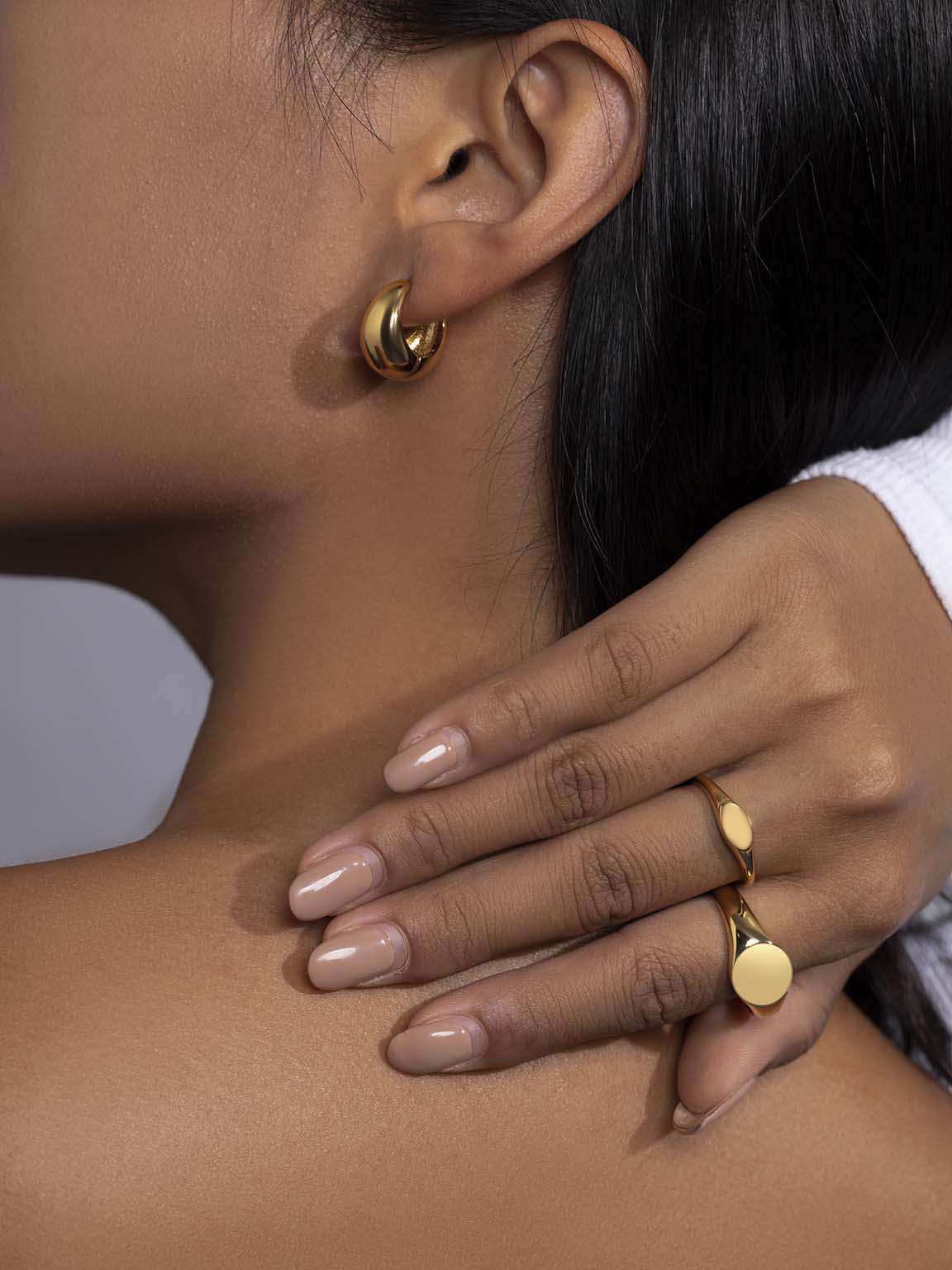 Bullet ohrringe klassik gold & silber