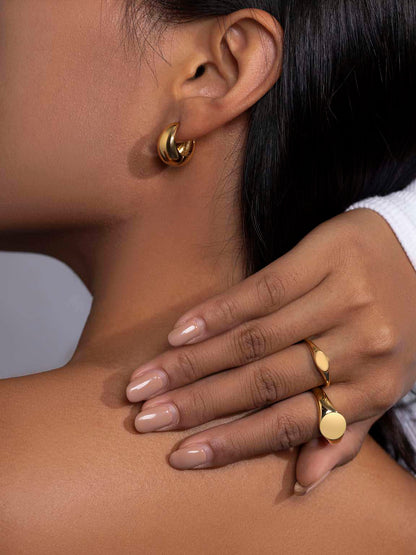 Bullet ohrringe klassik gold & silber