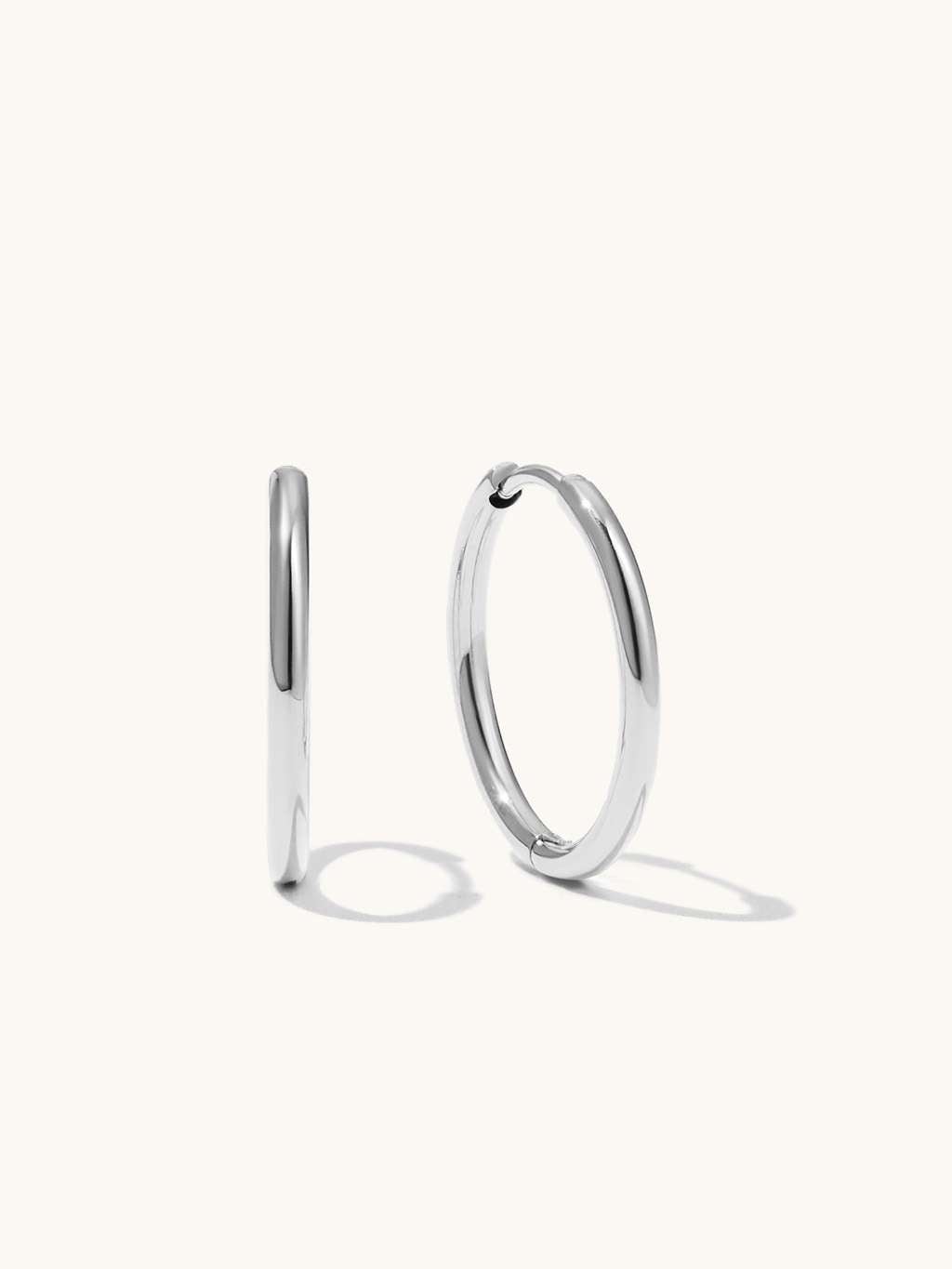 Blank Hoops Ohrringe Small 12mm Gold & Silber - Dorose | Wasserfester Schmuck, 18K vergoldet