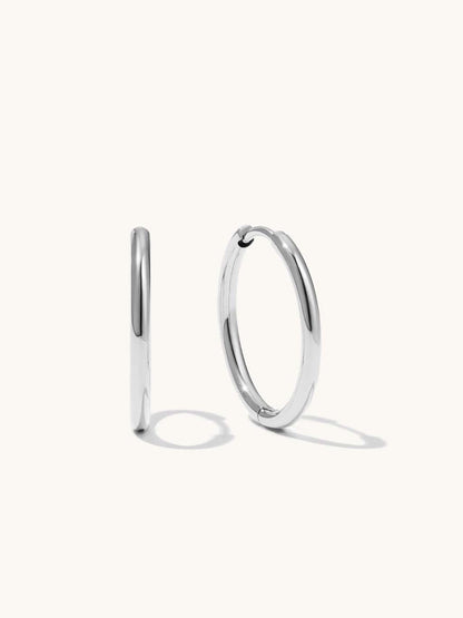 Blank Hoops Ohrringe Small 12mm Gold & Silber - Dorose | Wasserfester Schmuck, 18K vergoldet