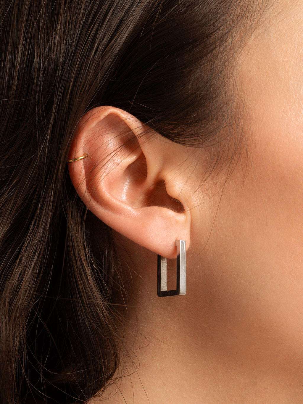 Block Ohrringe Gold & Silber - Dorose | Wasserfester Schmuck, 18K vergoldet