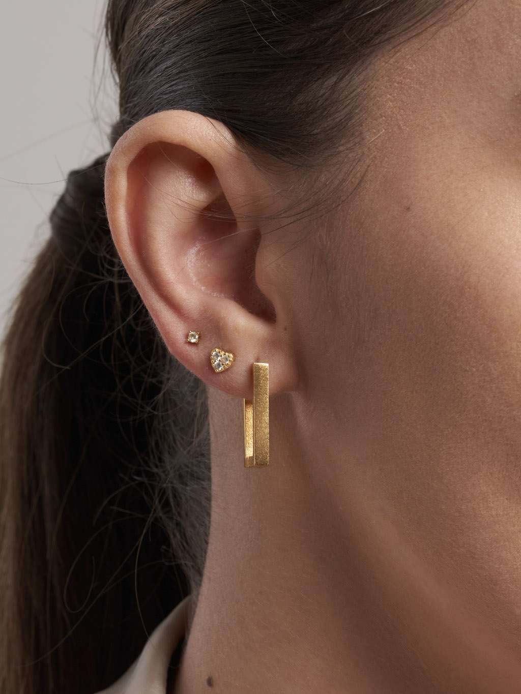 Block Ohrringe Gold & Silber - Dorose | Wasserfester Schmuck, 18K vergoldet