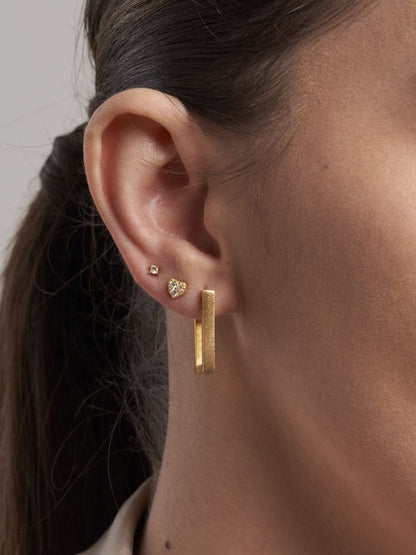 Block Ohrringe Gold & Silber - Dorose | Wasserfester Schmuck, 18K vergoldet