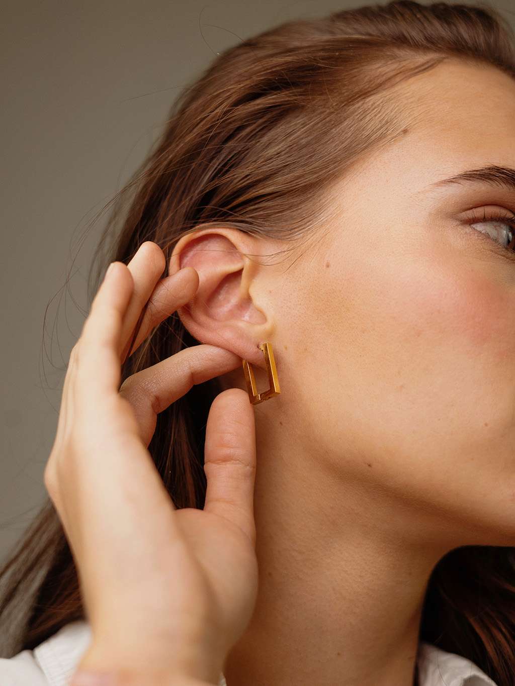 Block Ohrringe Gold & Silber - Dorose | Wasserfester Schmuck, 18K vergoldet