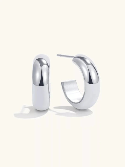 Chunky Ohrringe Gold & Silber Large 11mm - Dorose | Wasserfester Schmuck, 18K vergoldet