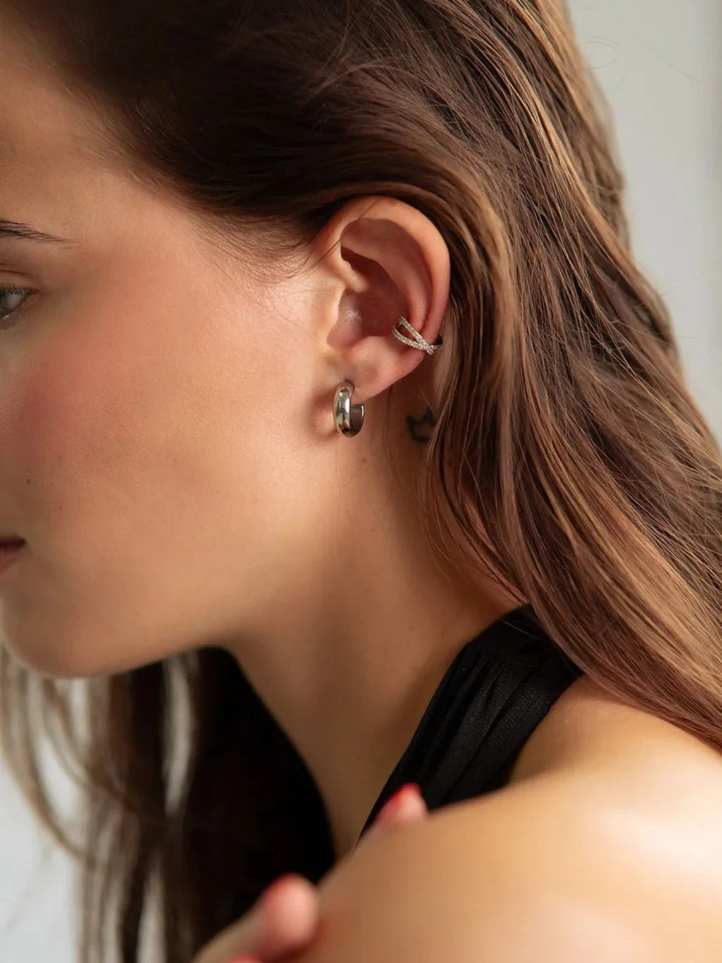 Chunky Ohrringe Gold & Silber Large 11mm - Dorose | Wasserfester Schmuck, 18K vergoldet