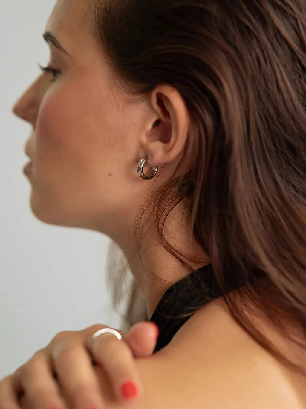 Chunky Ohrringe Gold & Silber Large 11mm - Dorose | Wasserfester Schmuck, 18K vergoldet