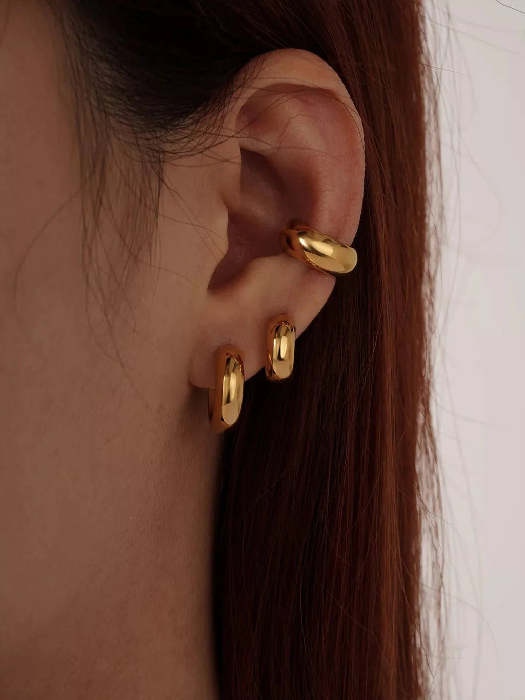 Chunky Ohrringe Gold & Silber Large 11mm - Dorose | Wasserfester Schmuck, 18K vergoldet