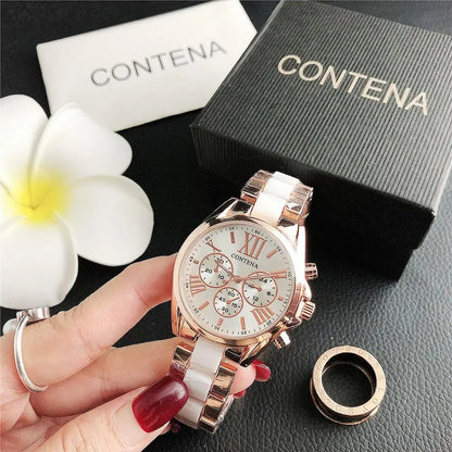 Azura - Damen Luxus-Quarzuhr aus Stahl