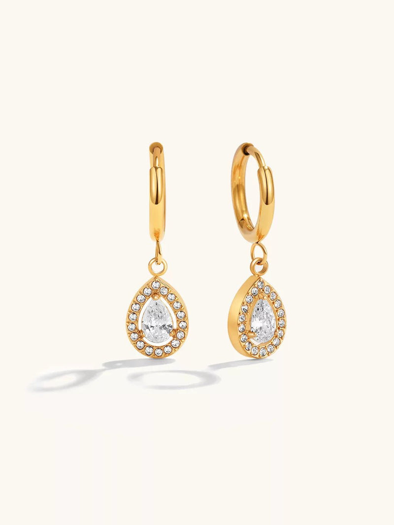 Dazzling grace ohrringe gold 10mm