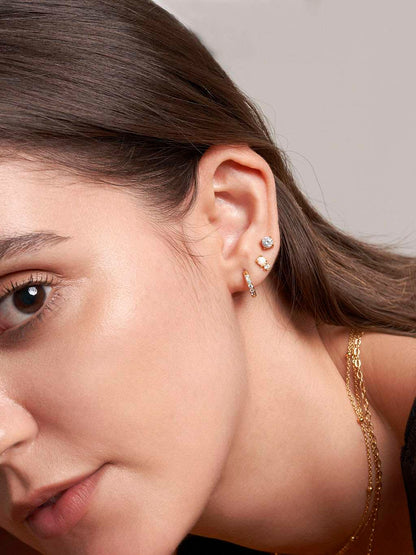 Dorose 18K-vergoldete Ohrringe aus nickelfreiem Edelstahl | wasserfest und hautverträglich für Beruf & Freizeit