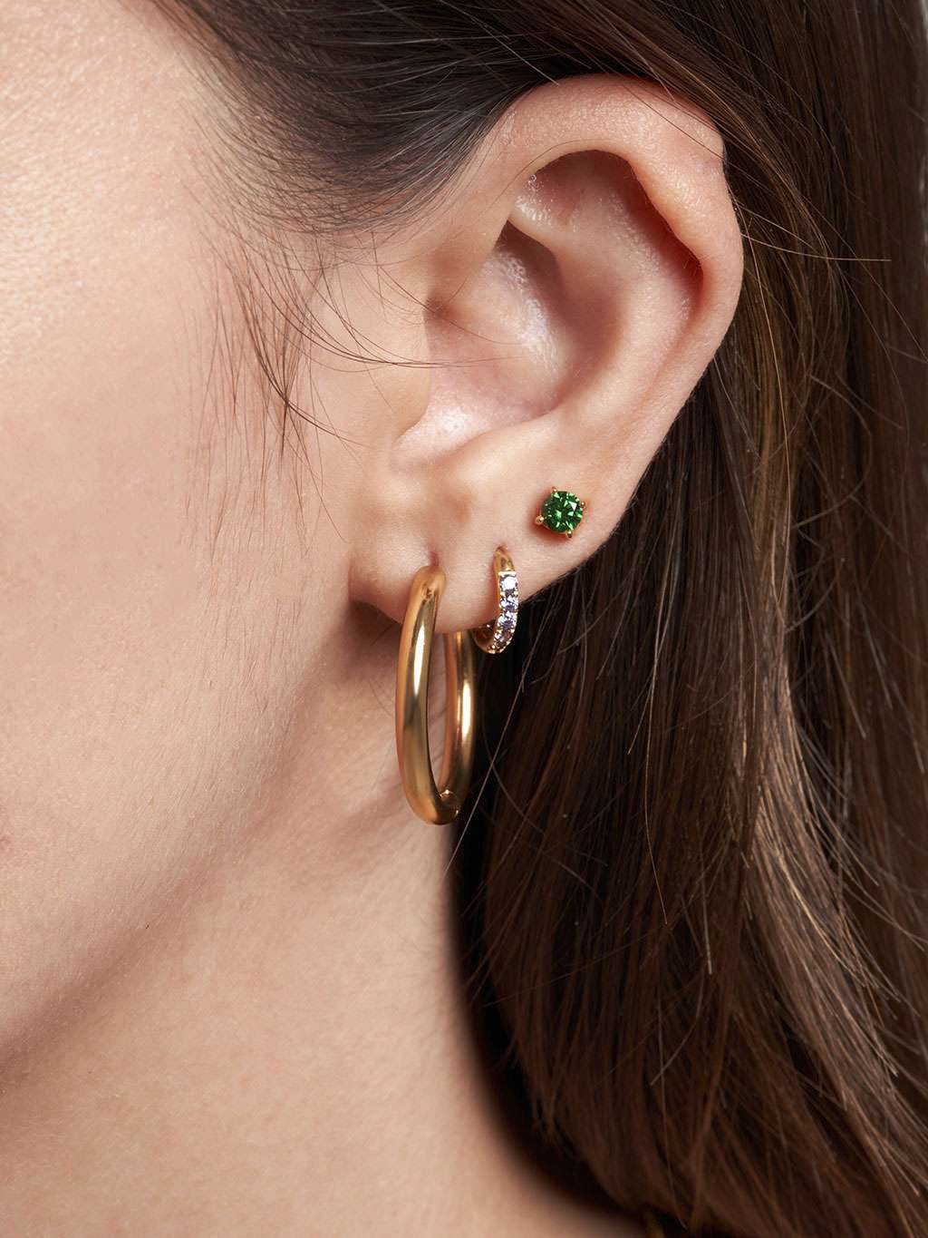 Dorose 18K-vergoldete Ohrringe aus nickelfreiem Edelstahl | wasserfest und hautverträglich für Beruf & Freizeit