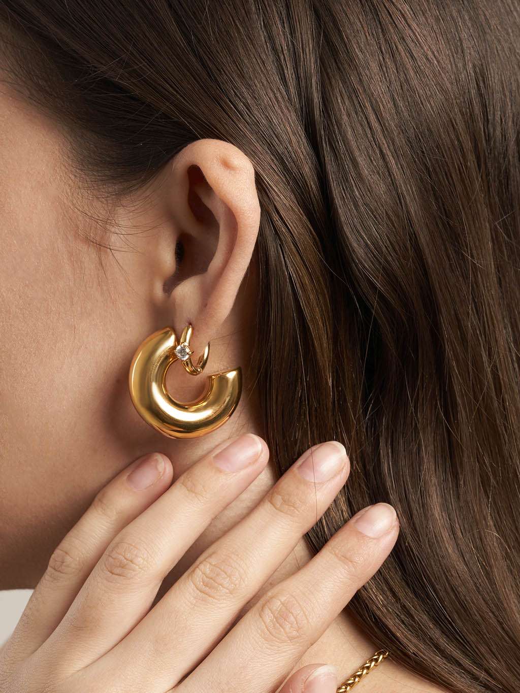 Dorose 18K-vergoldete Ohrringe aus nickelfreiem Edelstahl | wasserfest und hautverträglich für Beruf & Freizeit