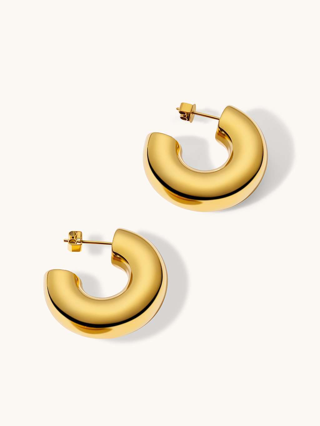 Hypoallergene 18K vergoldete Ohrringe - Wasserdichter Edelstahl-Stecker von Dorose